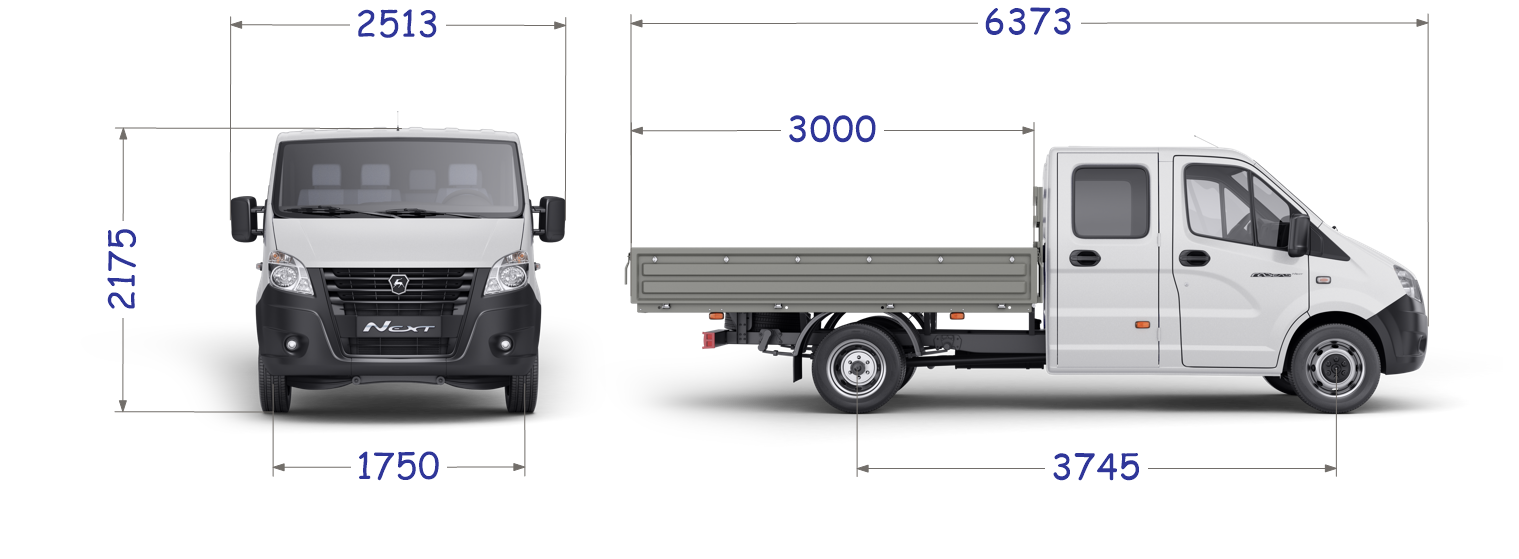 Rozmry NEXT 4x2 Jednokabina standard dlka Koty