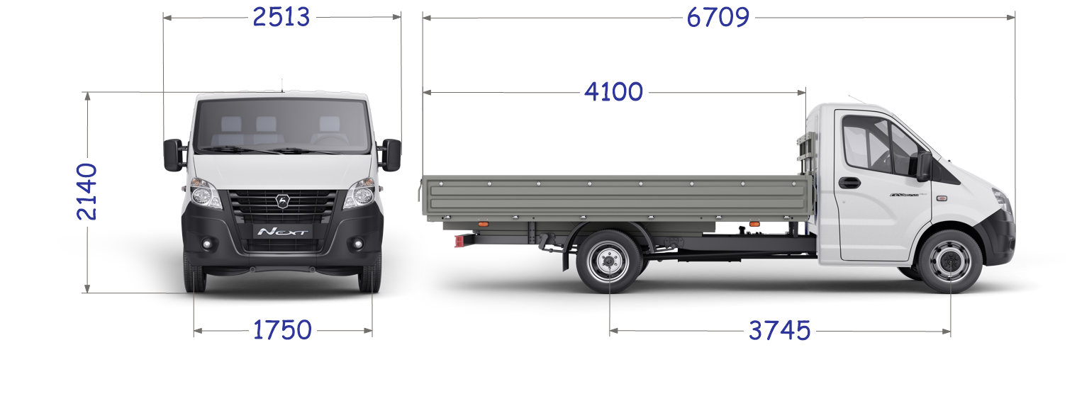 Rozmry NEXT 4x2 Jednokabina standard dlka Koty