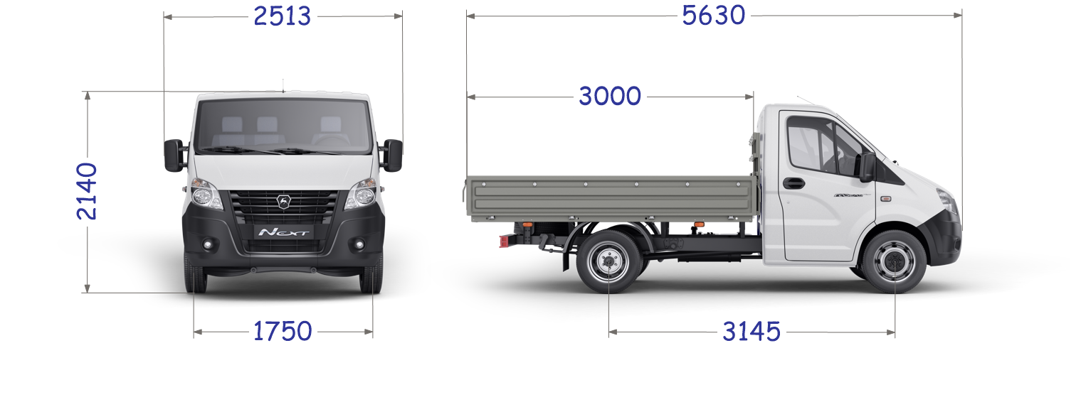 Rozmry NEXT 4x2 Jednokabina standard dlka Koty