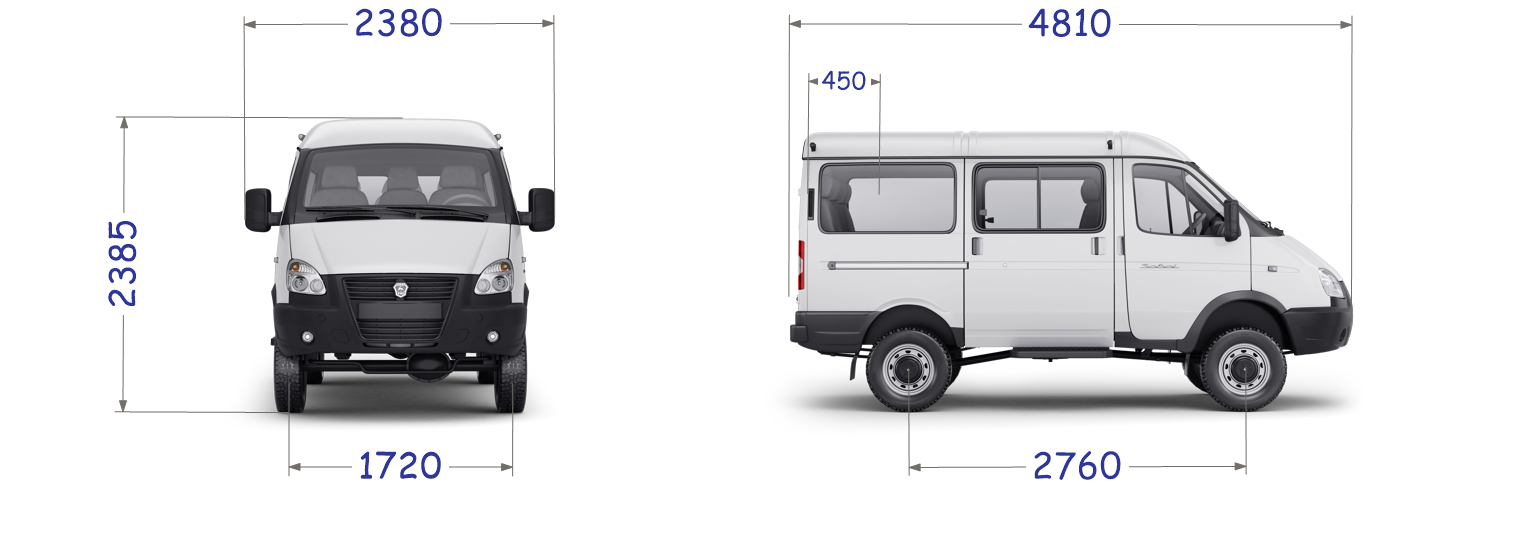 Rozmry SOBOL 4x4 BUS K9 Koty