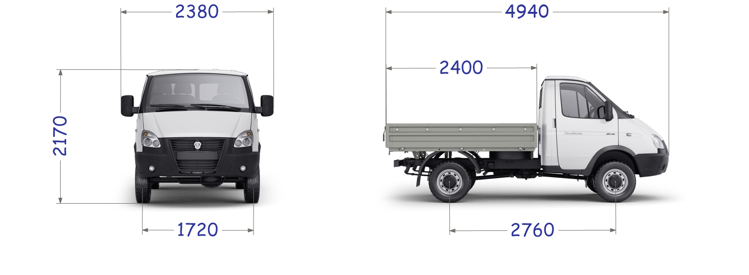 Rozmry SOBOL 4x4 Jednokabina Koty